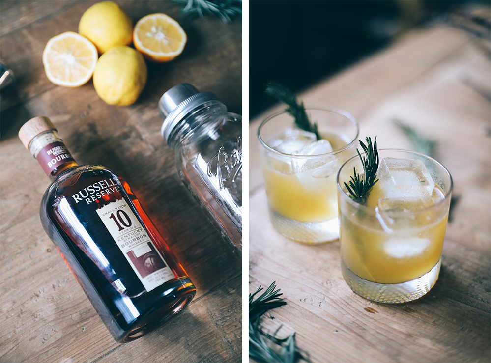 fall cocktail recipe- bourbon rosemary lemon | chasingkendall 